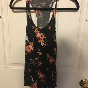 Black Floral Tanktop
